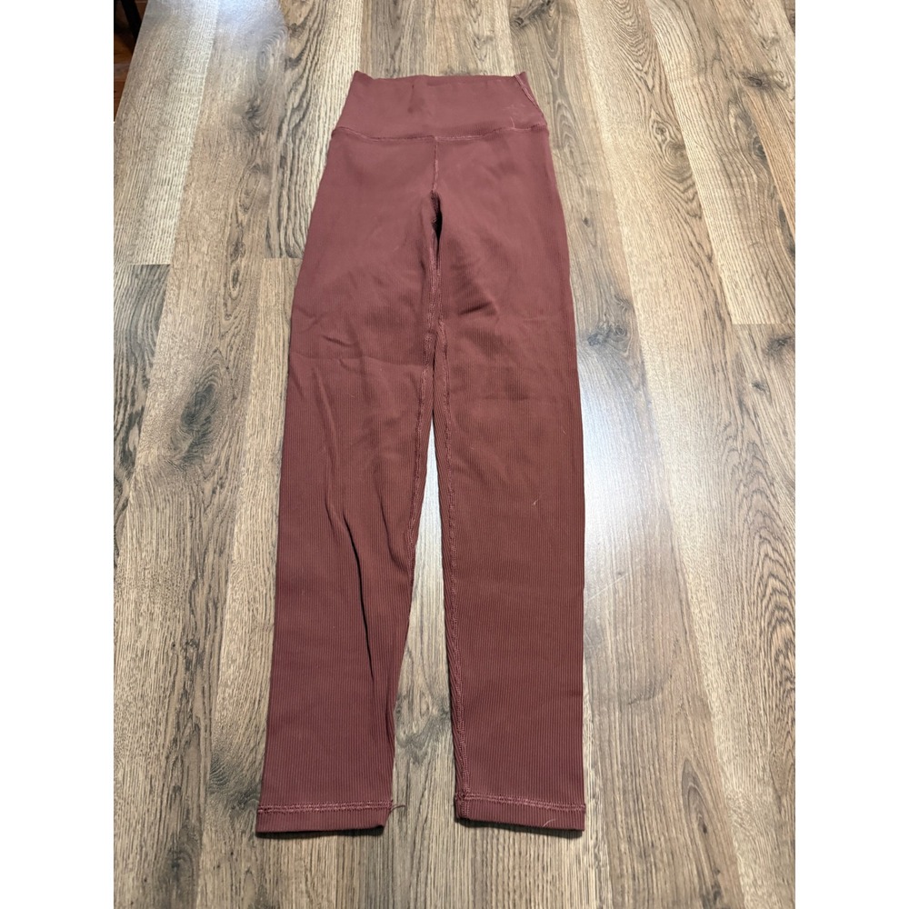 OFFLINE by Aerie Leggings Womens Size S Brown Ribbed High Waist Activewear